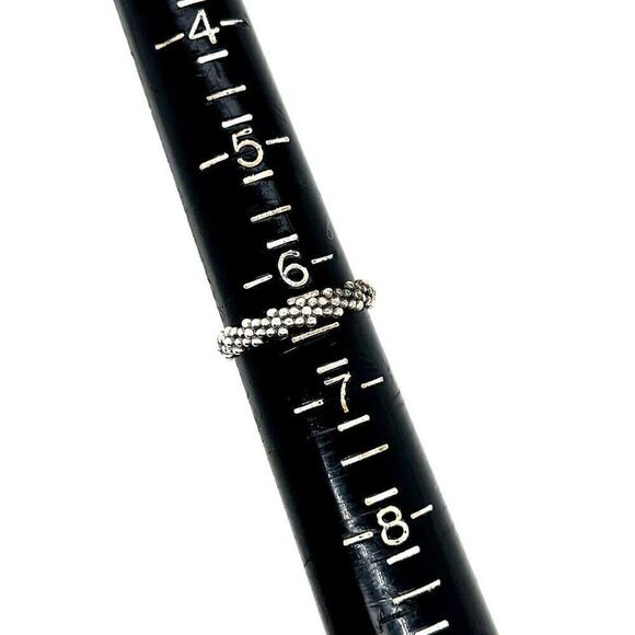 Silver 925 Flower Link Band Ring - Picture 10 of 10